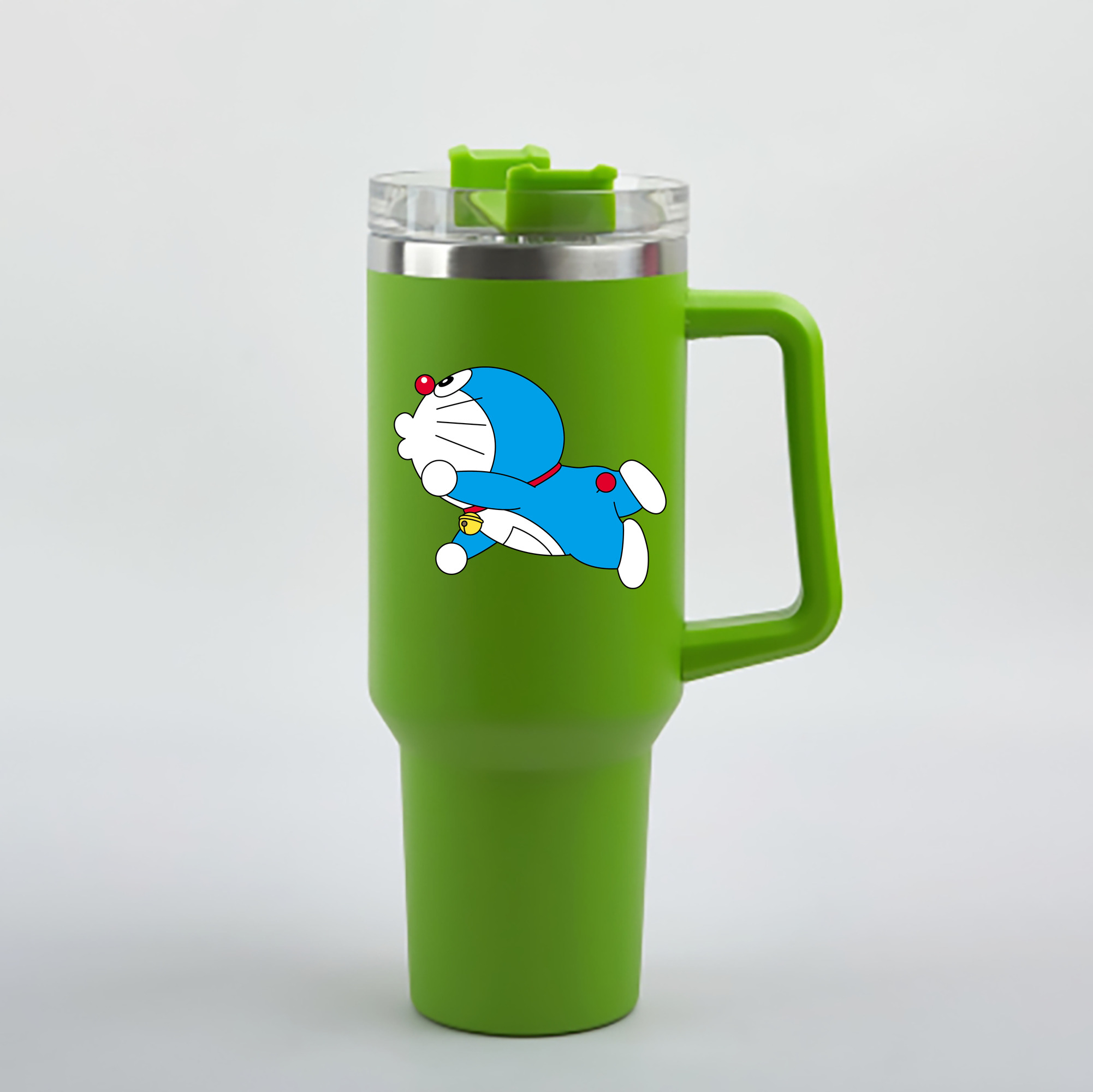 （画像用） ドラえもん Doraemon 1200mL車用タンブラー - クリスタルステッカー（プラスチックストロー付き）